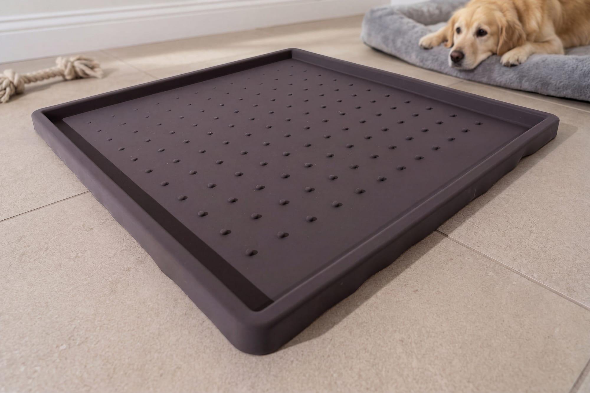 The FloorMate, one durable purchase instead of a cycle of plastic trays